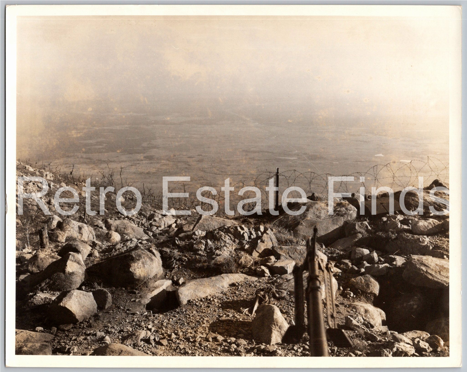 1960s Vietnam War M60 Machine Gun Photo: Tay Ninh Mountain Top