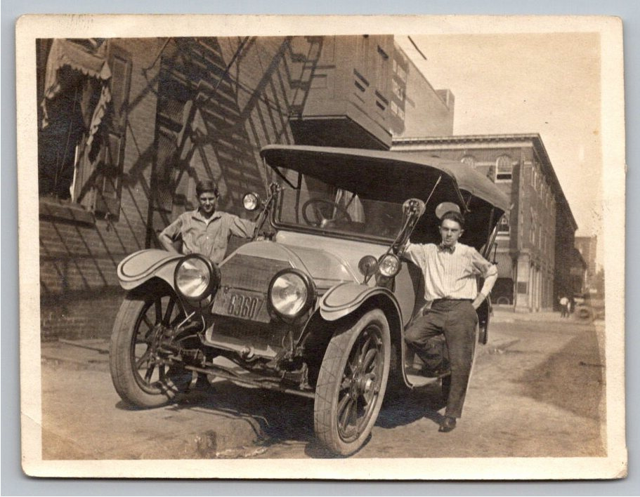 Vintage 1913 Cadillac Touring Car Street Photograph Snapshot