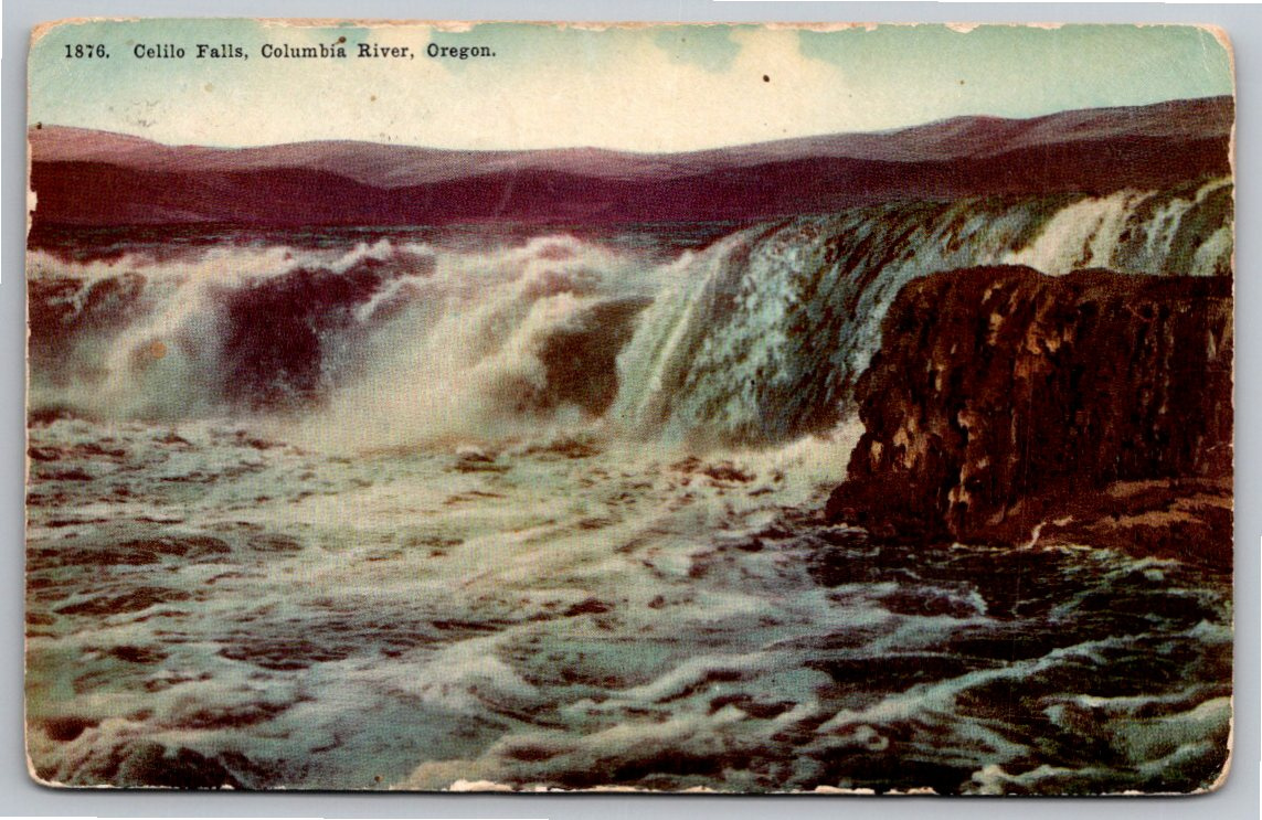 1912 Celilo Falls Columbia River Oregon Antique Divided Back