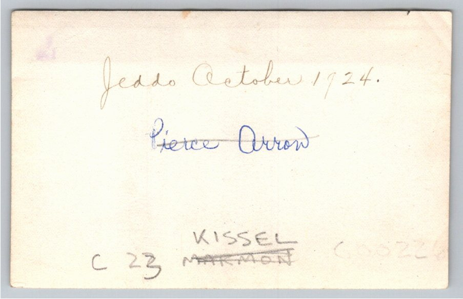 1924 Kissel Luxury Automobile Wire Wheels Jeddo Photo Snapshot - Back / Reverse View