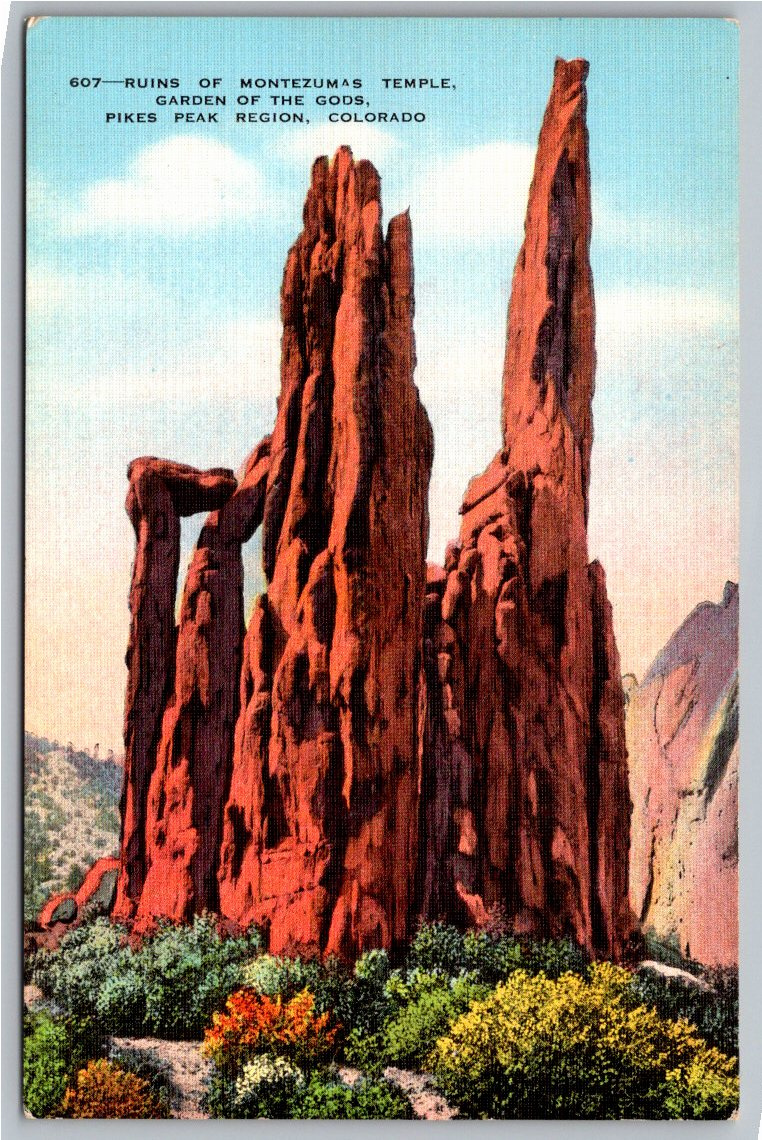 Vintage 1930s Garden of the Gods Montezuma's Temple Colorado