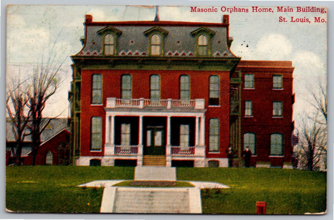 1912 Masonic Orphans Home St. Louis Missouri Vintage Postcard