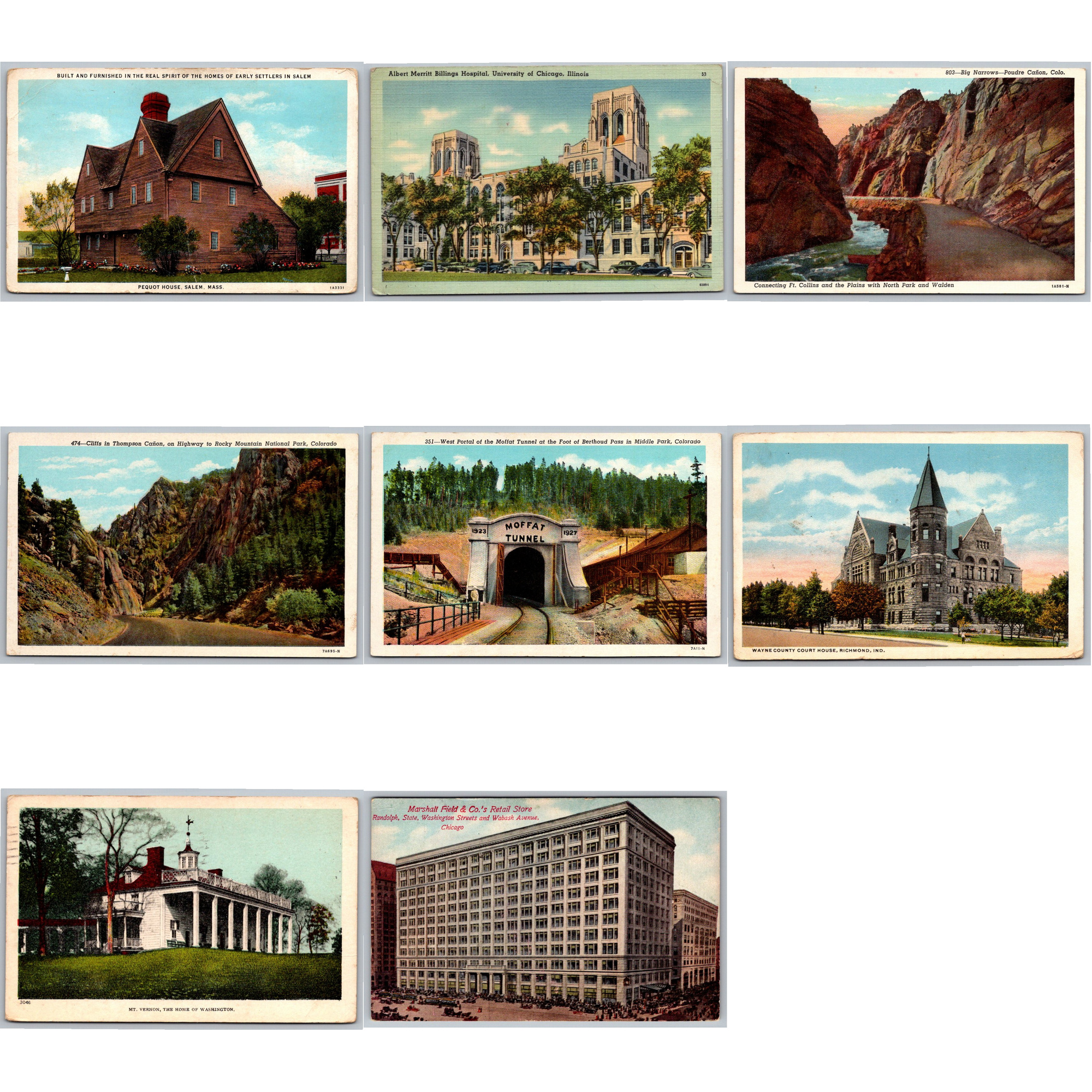 Antique Postcard Collection: Early 20th Century Travel Ephemera
