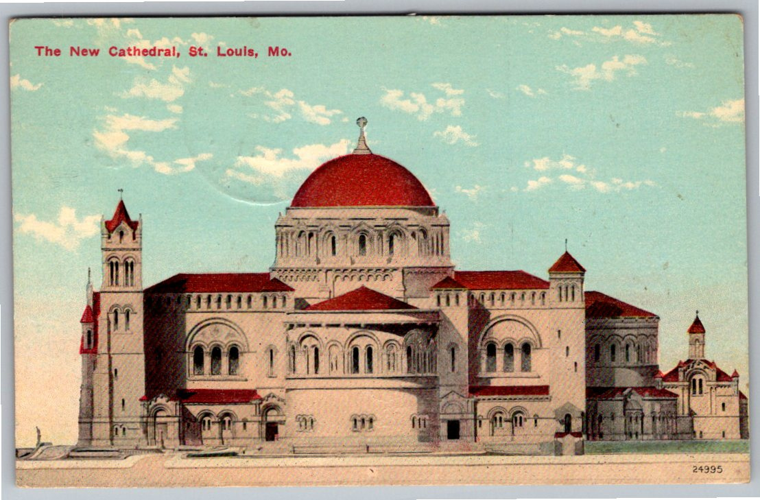 1911 St. Louis New Cathedral Postcard | Early Missouri