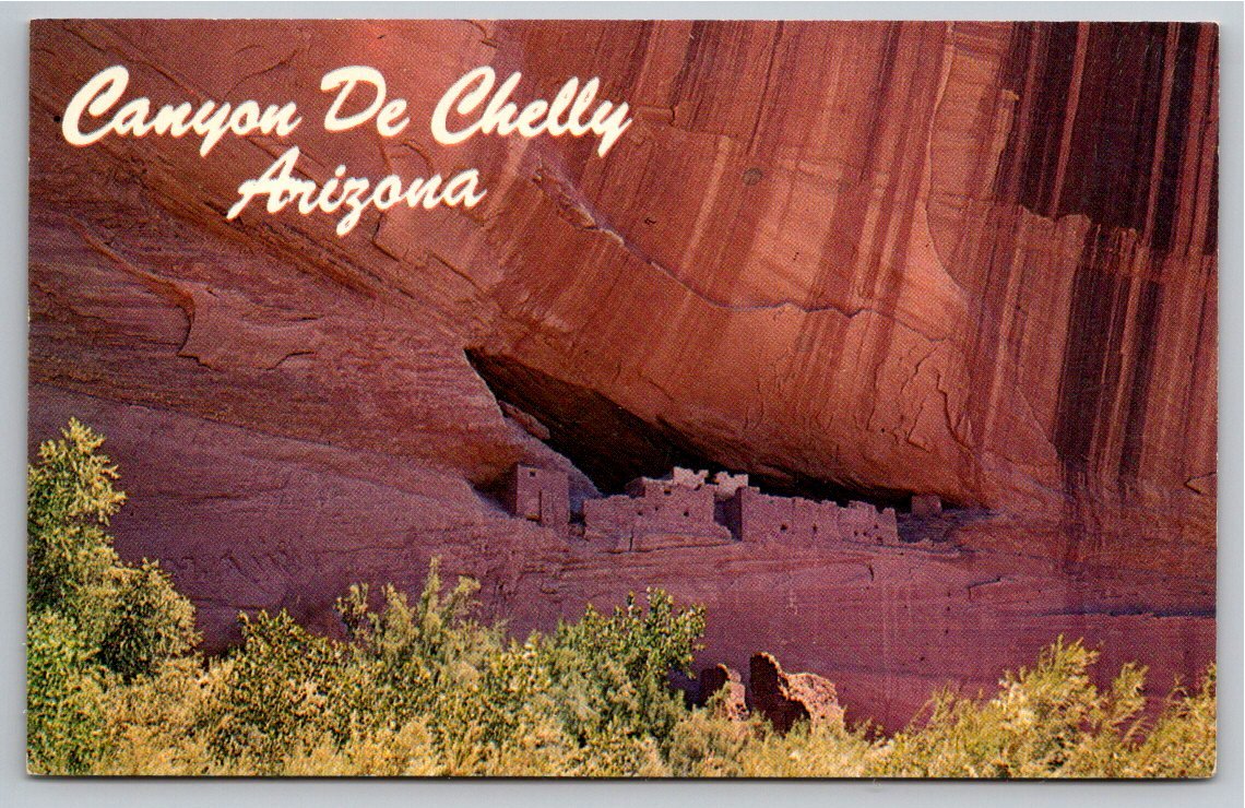 Vintage Canyon De Chelly Arizona Postcard: Casa Blanca White