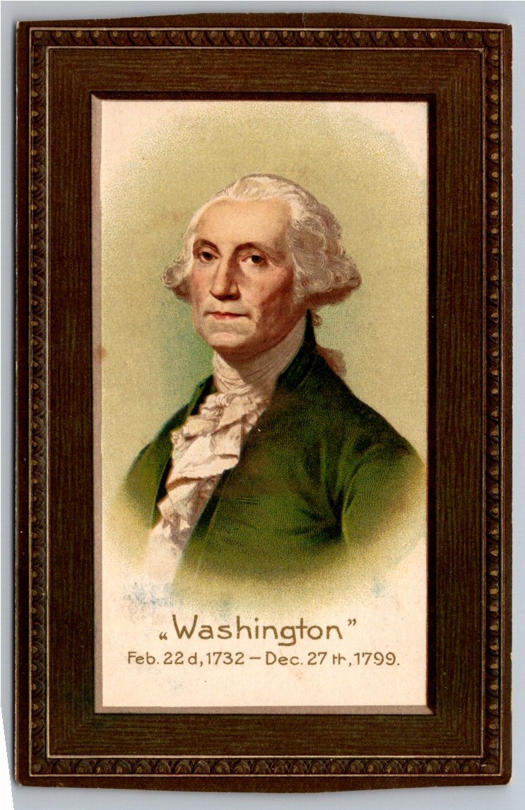 Vintage 1910s Embossed George Washington German Portrait Postcard