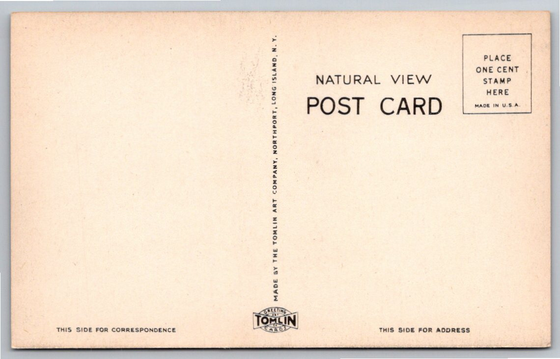 1940s North Hempstead Country Club RPPC Postcard, Port - Back / Reverse View