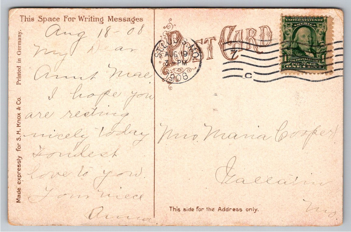 1908 Forest Park St Louis MO River Des Peres Bridge Postcard - Back / Reverse View