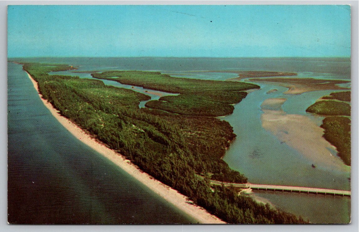 Vintage Captiva Island Florida Aerial View Chrome Postcard