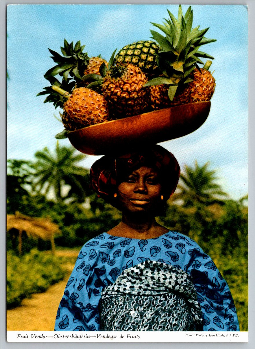 1960s African Fruit Vendor Postcard | John Hinde Photography
