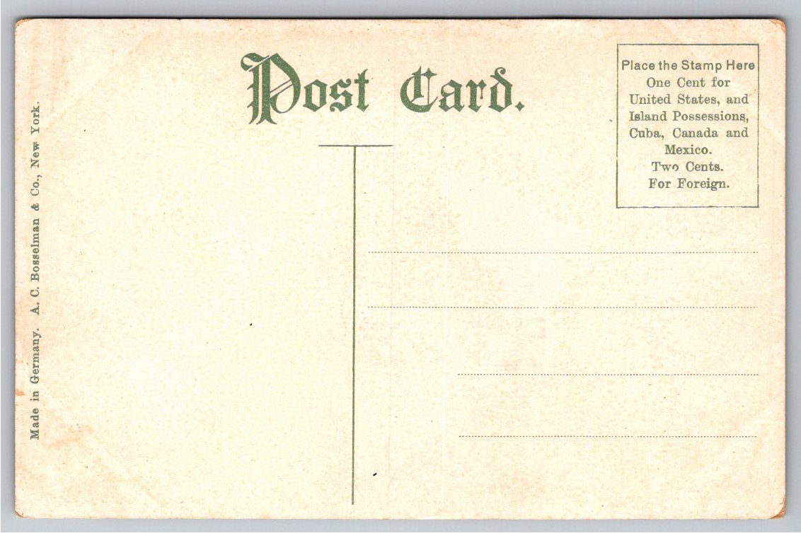 Antique 1910 Postcard: Carlings Uptown Restaurant, St. Paul, MN - Back / Reverse View