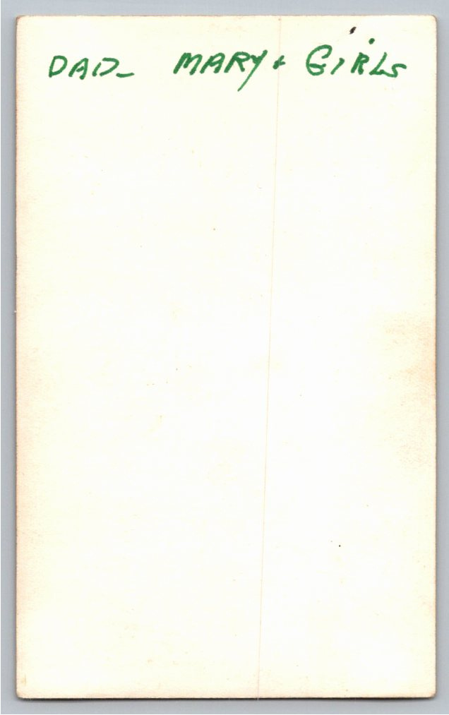 Vintage 1930s Family Portrait Snapshot with Classic Sedan Auto - Back / Reverse View