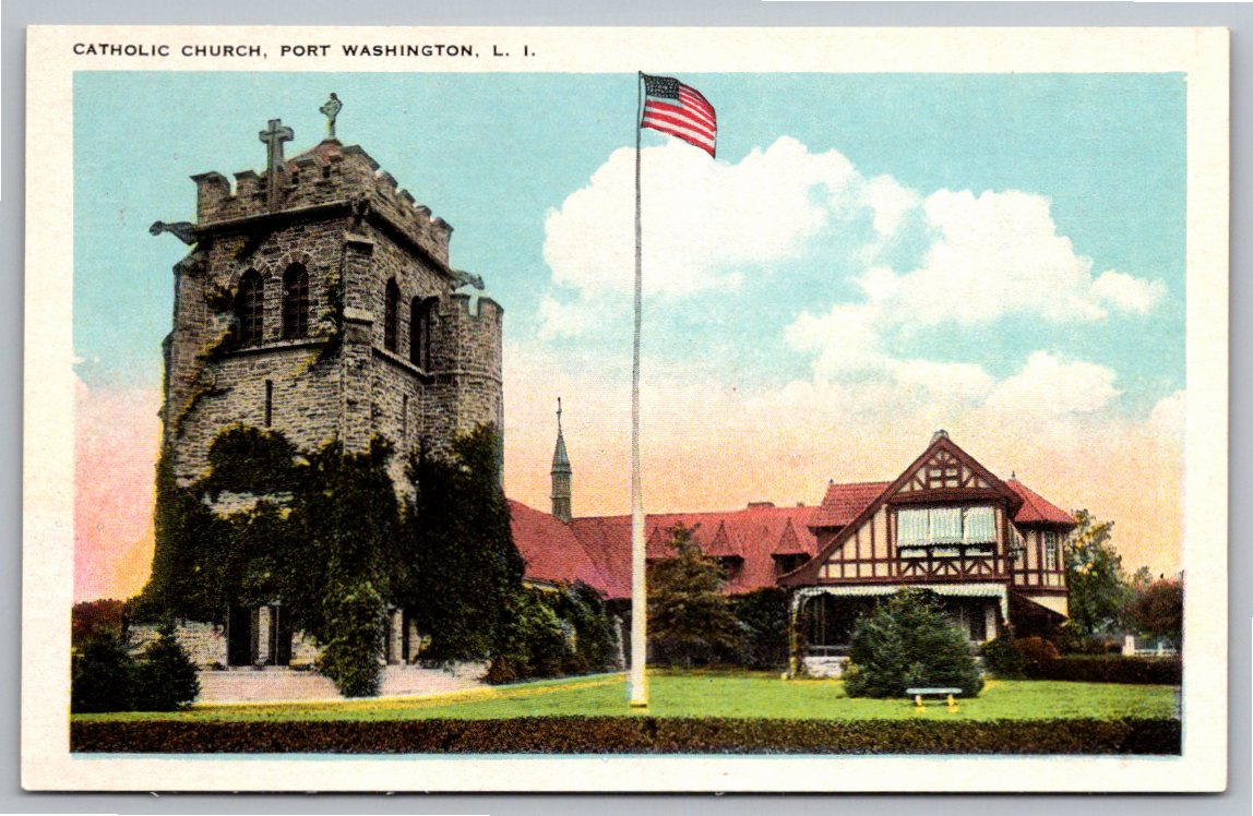 1920s Port Washington Long Island Catholic Church Vintage