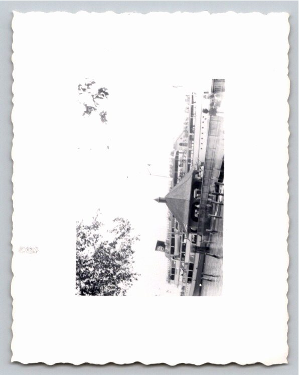 Vintage 1950s Steamboat Excursion Ferry Snapshot at Dock Pier