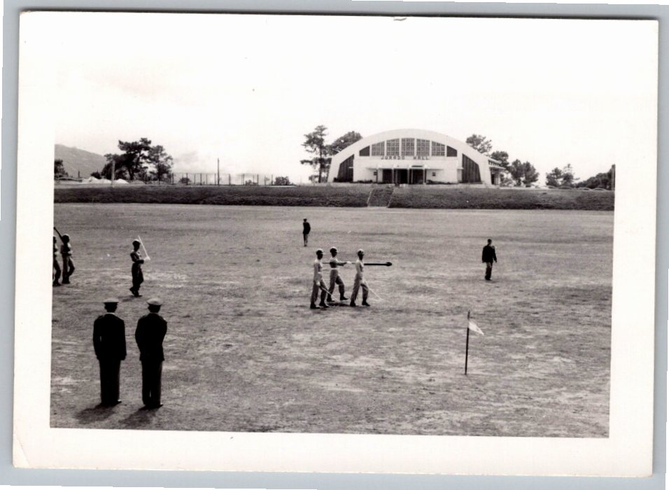 1950s Philippine Military Academy Cadets Jurado Hall Baguio B&W