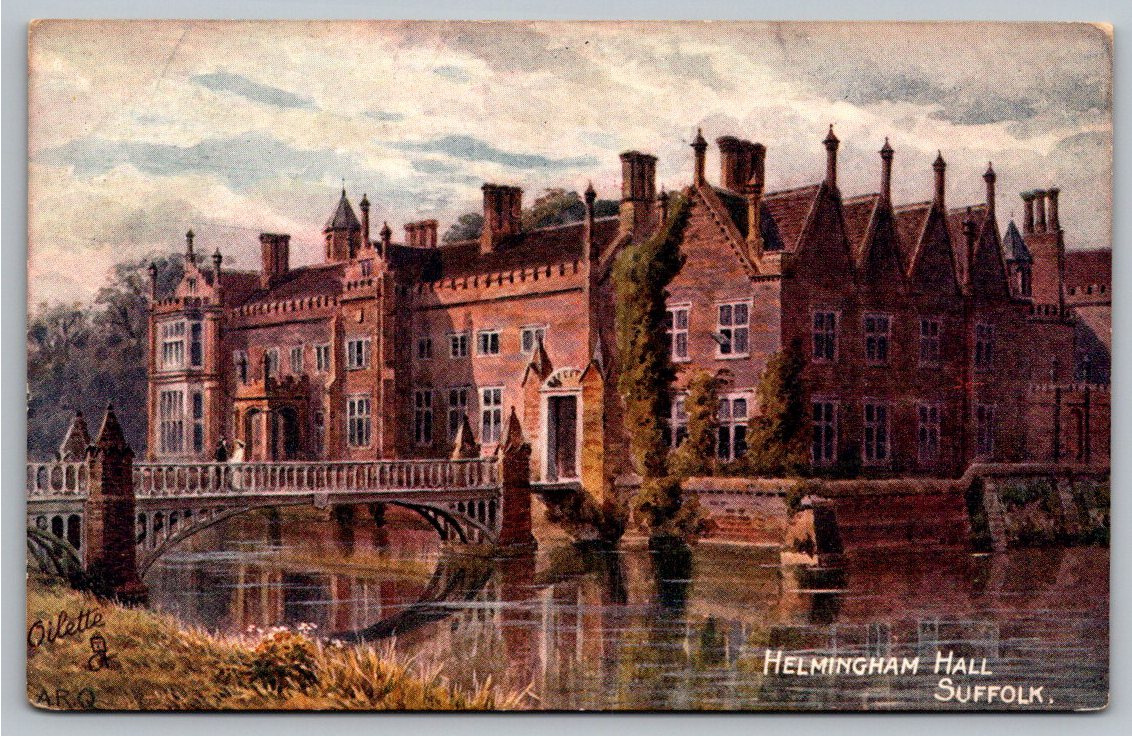 Antique Helmingham Hall Suffolk England Tuck Oilette Postcard