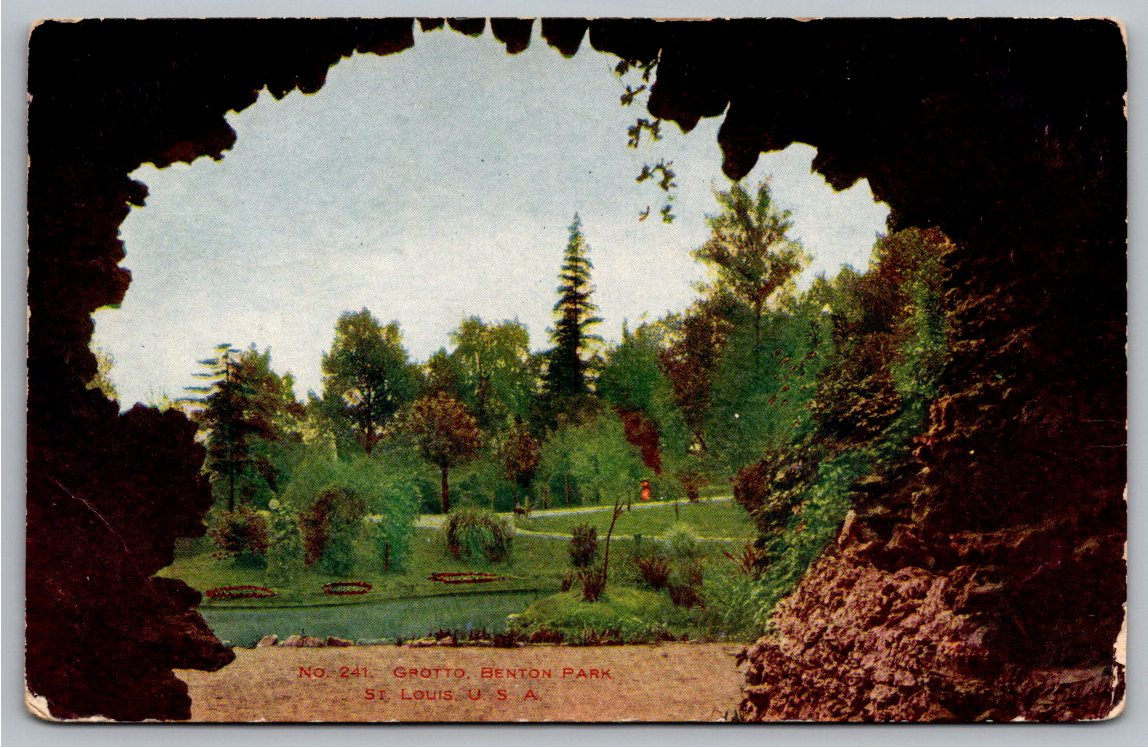 1906 Benton Park Grotto Vintage Postcard | St. Louis, Missouri