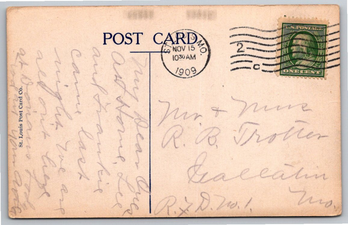 1909 St. Louis Tuscan Lodge A.F. & A.M. Masonic Postcard Set - Angle / View 4