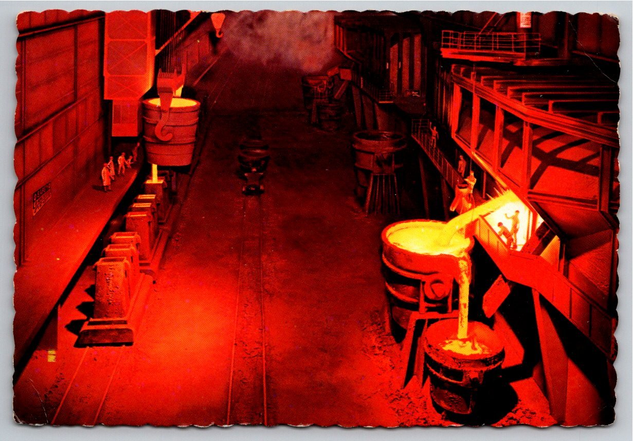 Vintage Chicago Museum of Science & Industry Steel Postcard