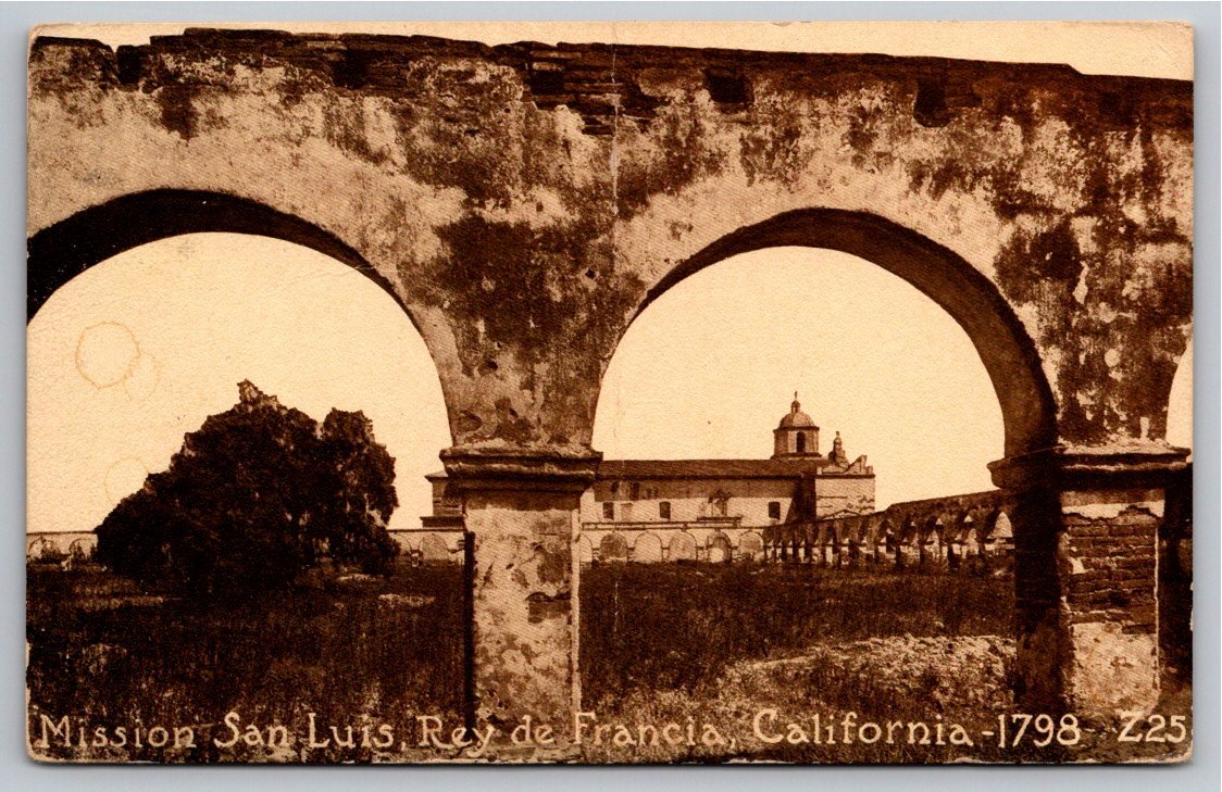 Antique 1914 Postcard: Mission San Luis Rey de Francia