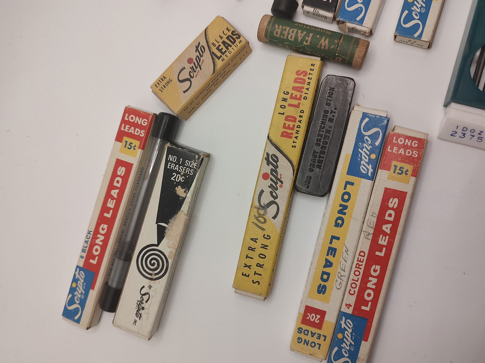 Vintage Scripto Leads Erasers & Eagle Turquoise 4H Drafting Lot - Lot Photo 5