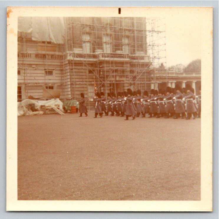 Vintage 1970 Color Photo: Changing of the Guard at Buckingham