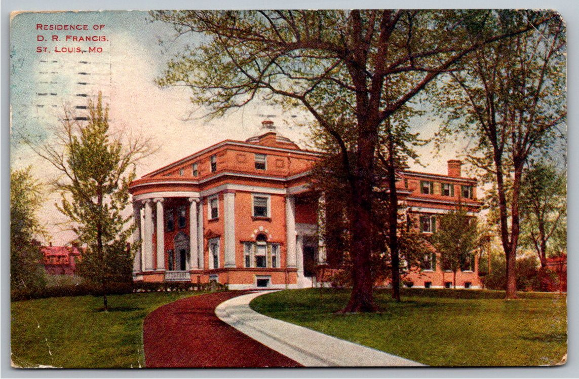 1911 D.R. Francis Mansion Postcard: Historic St. Louis Estate