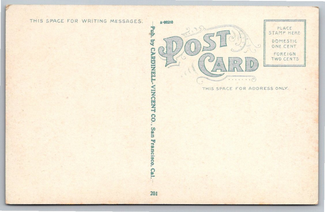 1908 California Field of Golden Poppies Antique Landscape - Back / Reverse View
