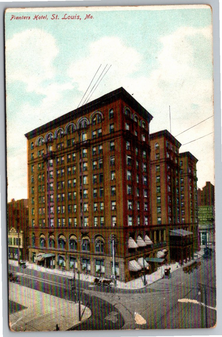 1907 Planters Hotel St. Louis Missouri Undivided Back Postcard