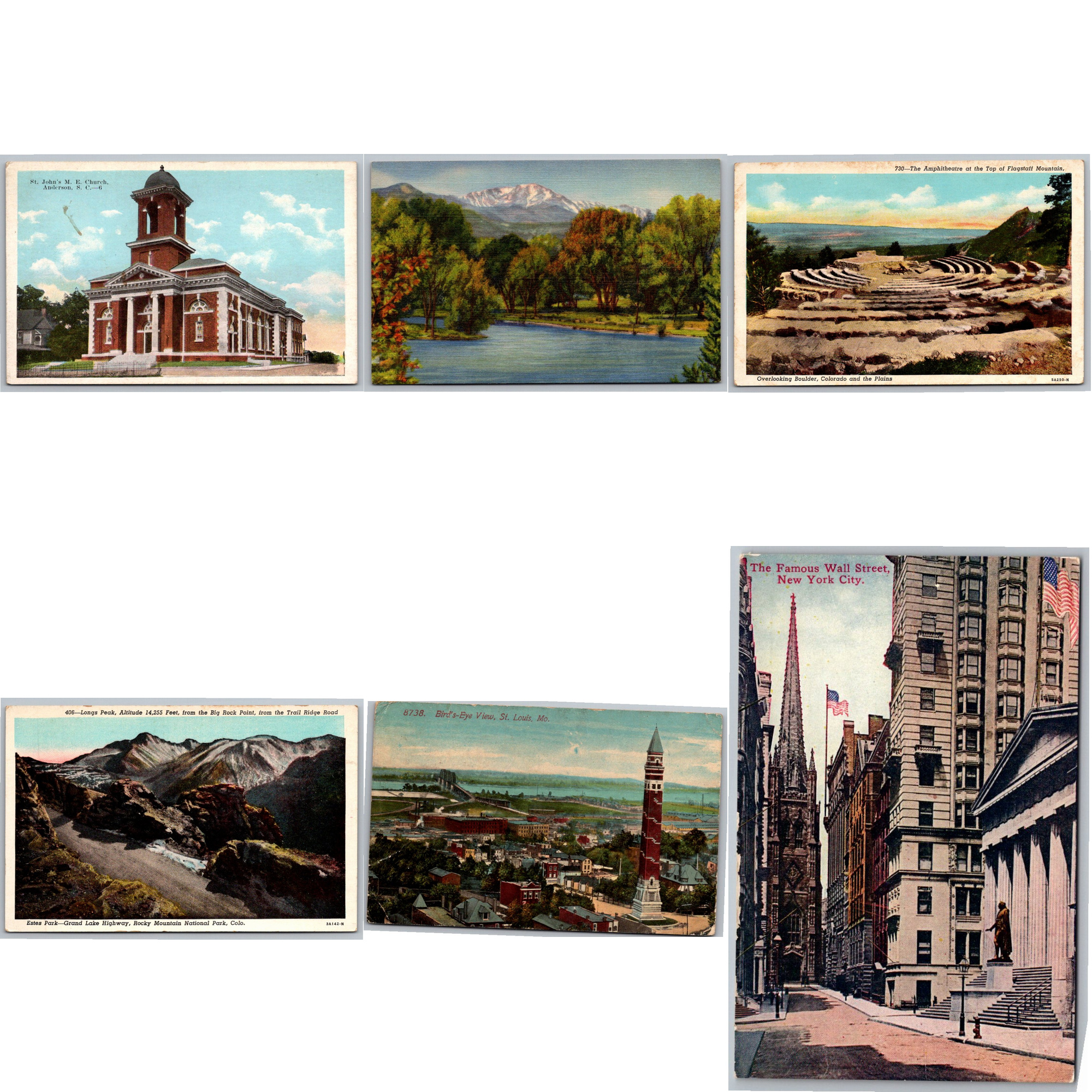 Vintage Mid-Century Chicago & Regional Travel Postcards - Set of