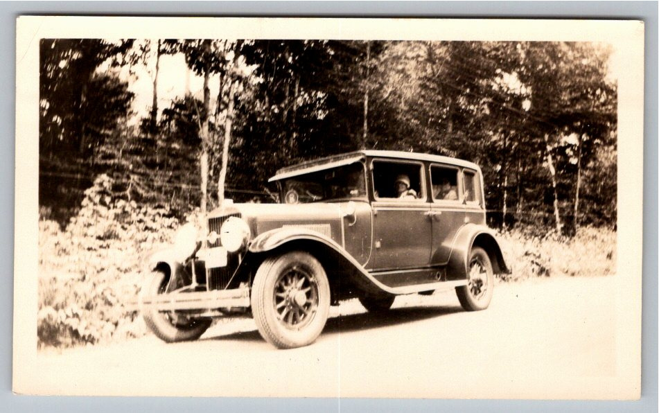 1928 LaSalle Sedan Vintage Photograph on Country Dirt Road