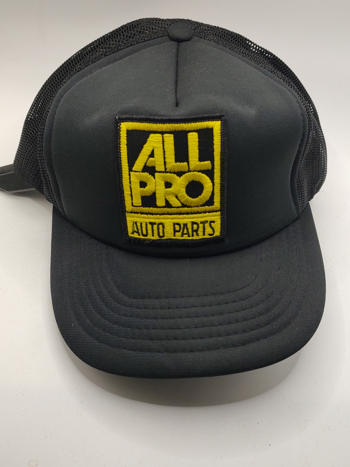 Vintage All Pro Auto Parts Black Mesh Snapback Trucker Hat