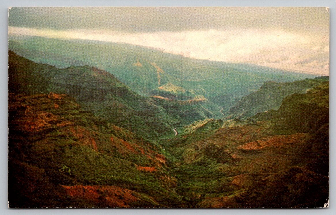 Vintage Waimea Canyon Kauai Hawaii Postcard Plastichrome Unposted