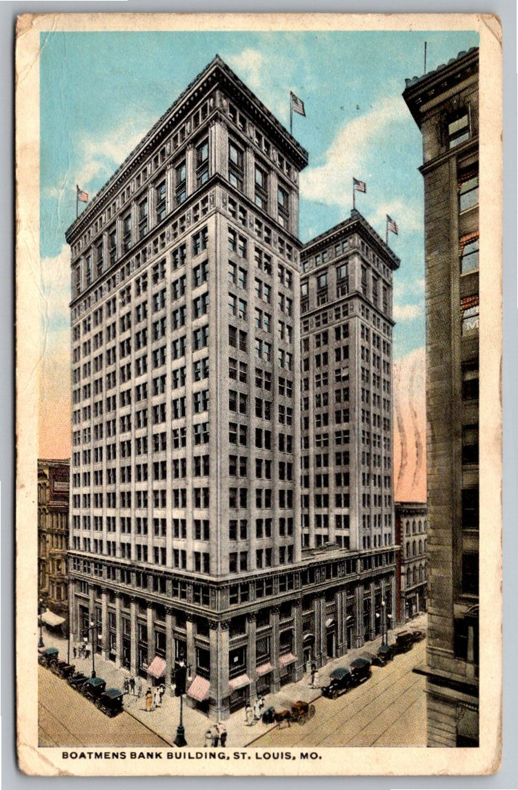 1917 Boatmen's Bank Building St. Louis Missouri Vintage Postcard
