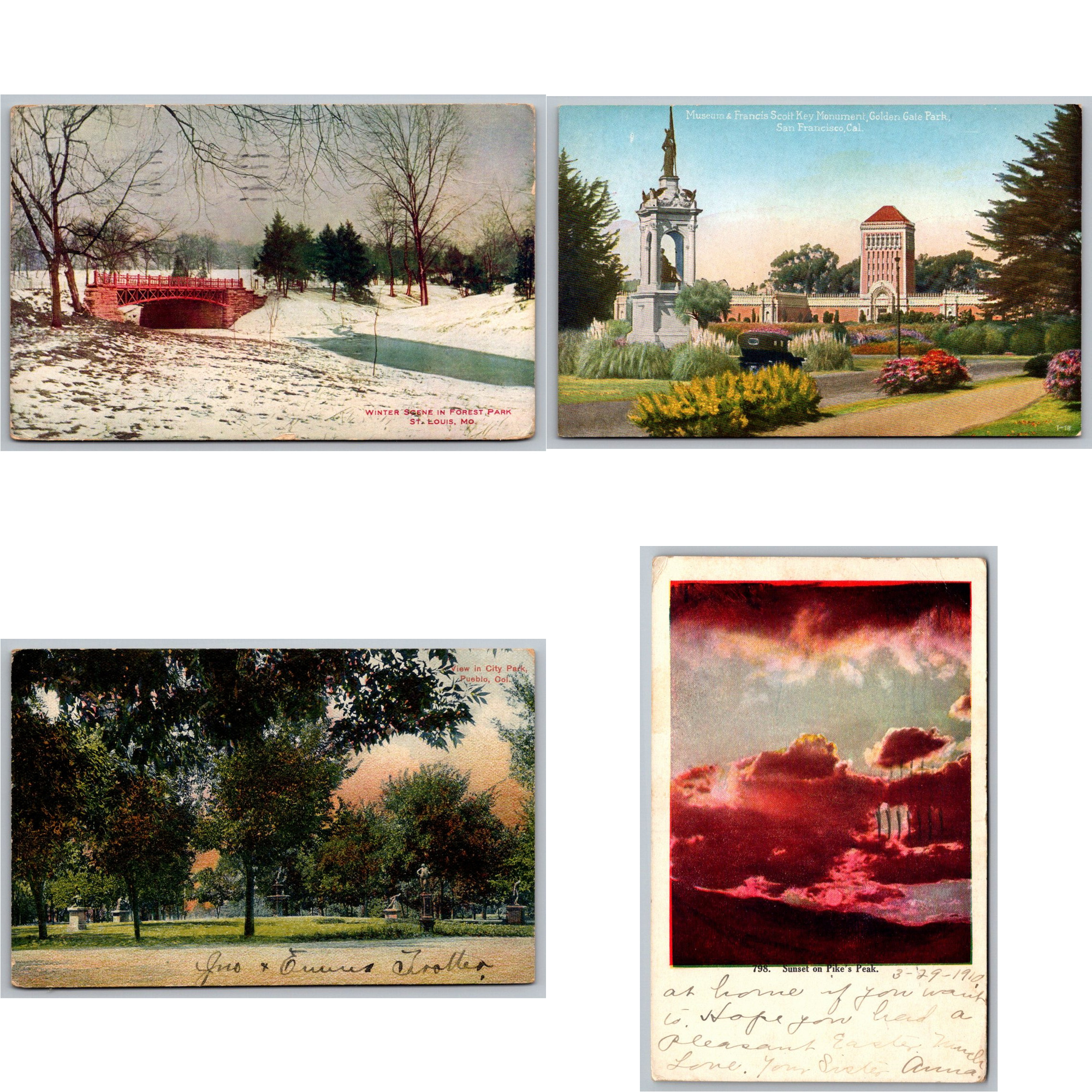 Antique Baltimore Maryland Landmark Postcards Collection Lot of 4