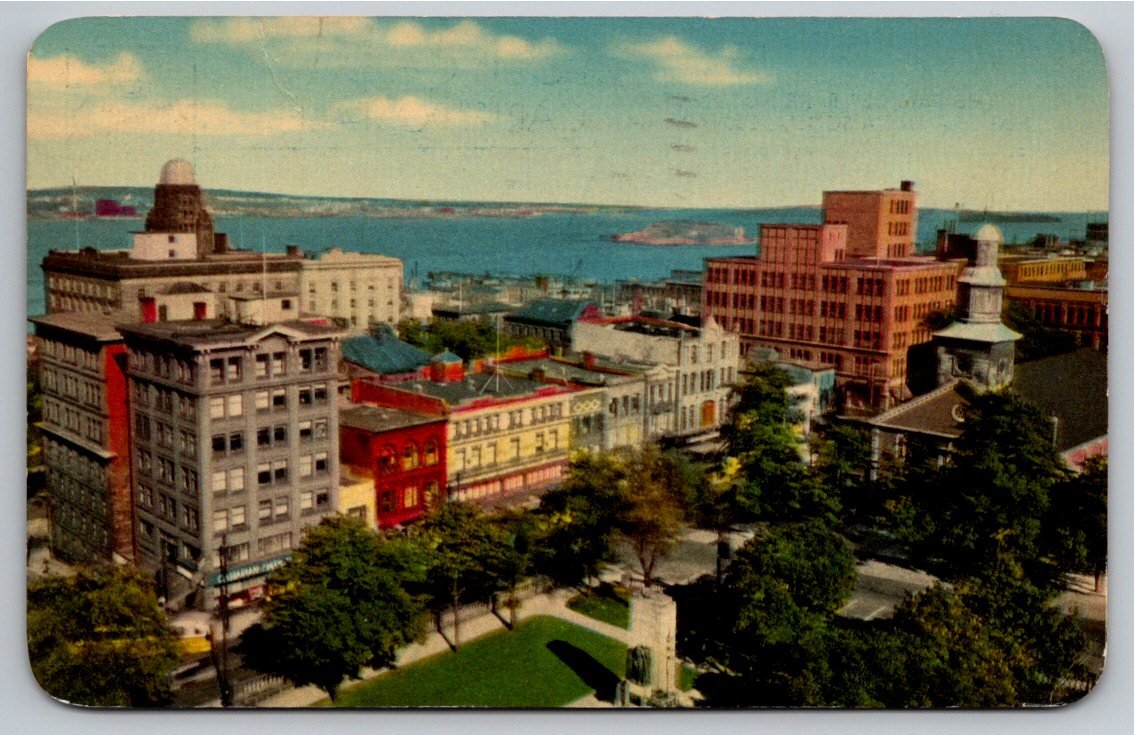 Vintage Postcard of Barrington Street & Grand Parade, Halifax NS