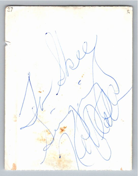 Vintage 1950s Autographed Female Singer Stage Snapshot Photo - Back / Reverse View