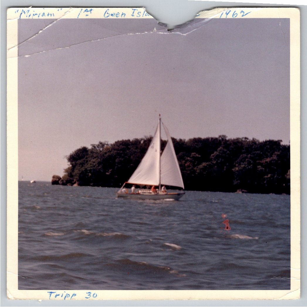 Vintage 1962 Tripp 30 Sailboat Photo: Green Island Trophy Race
