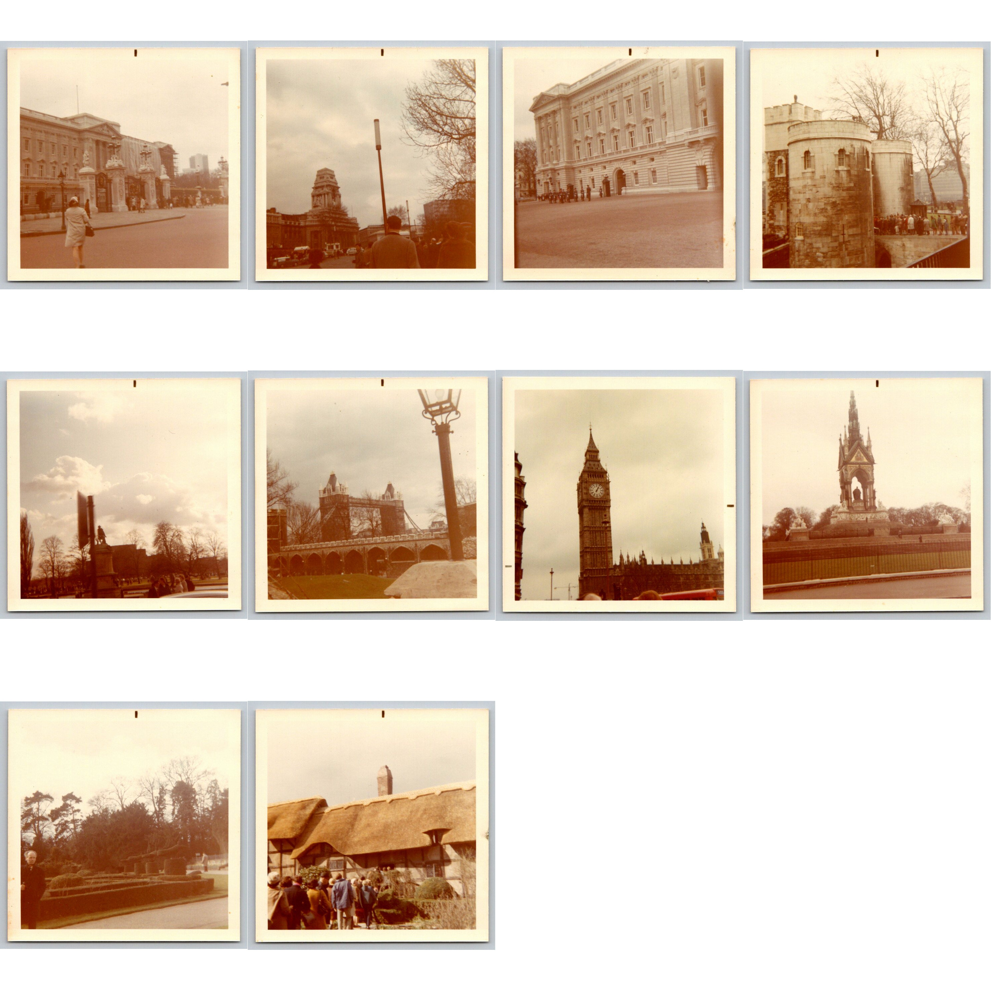Collection of 10 Vintage Black & White & Color Snapshot