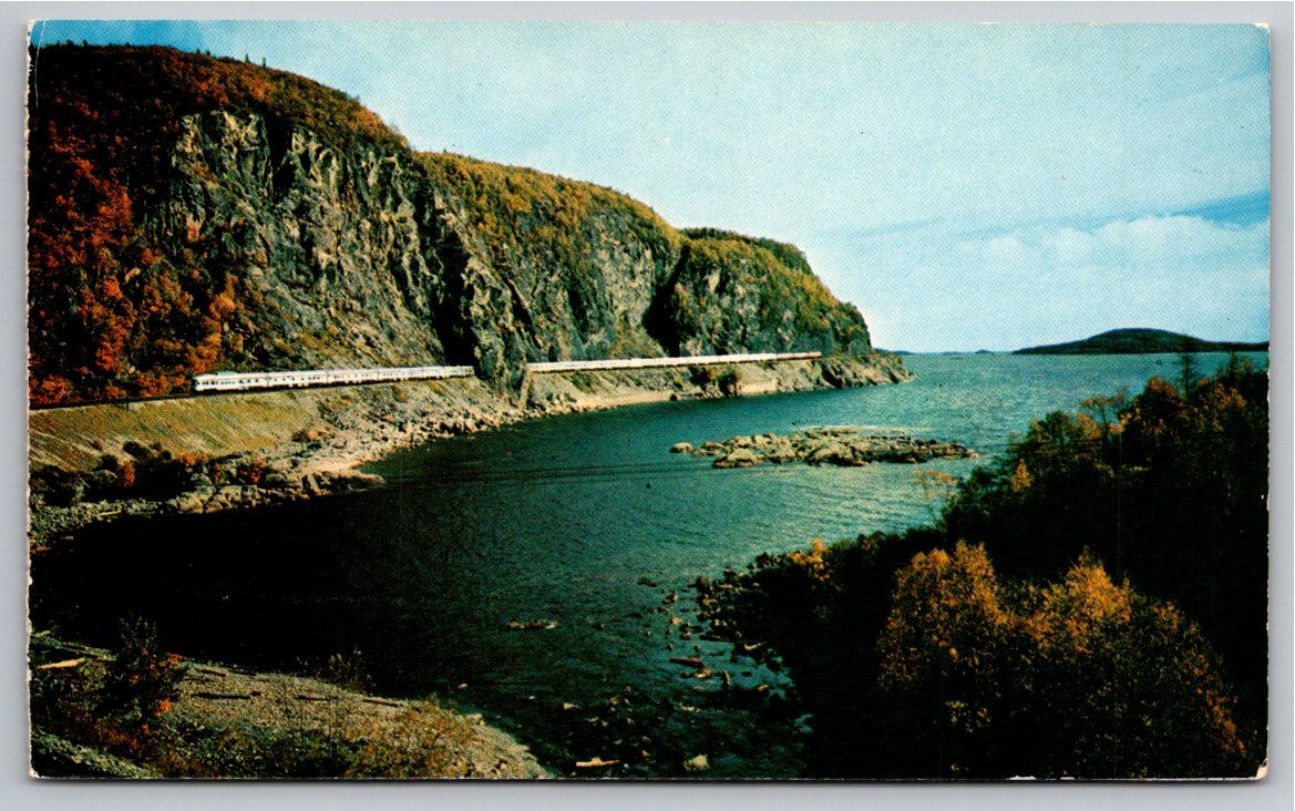 Vintage CPR Postcard: The Canadian Train at Jackfish Bay, Ontario