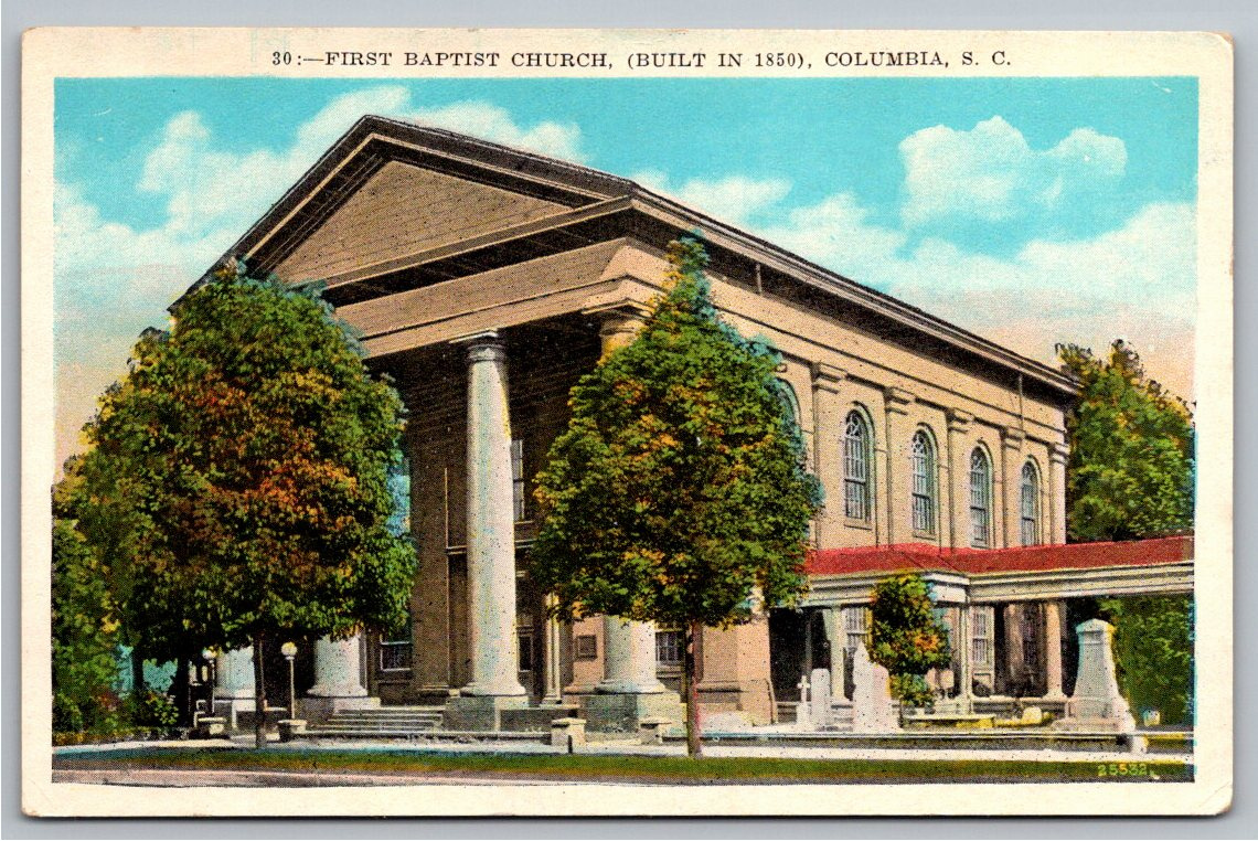 1930s First Baptist Church Columbia SC Secession Site Linen