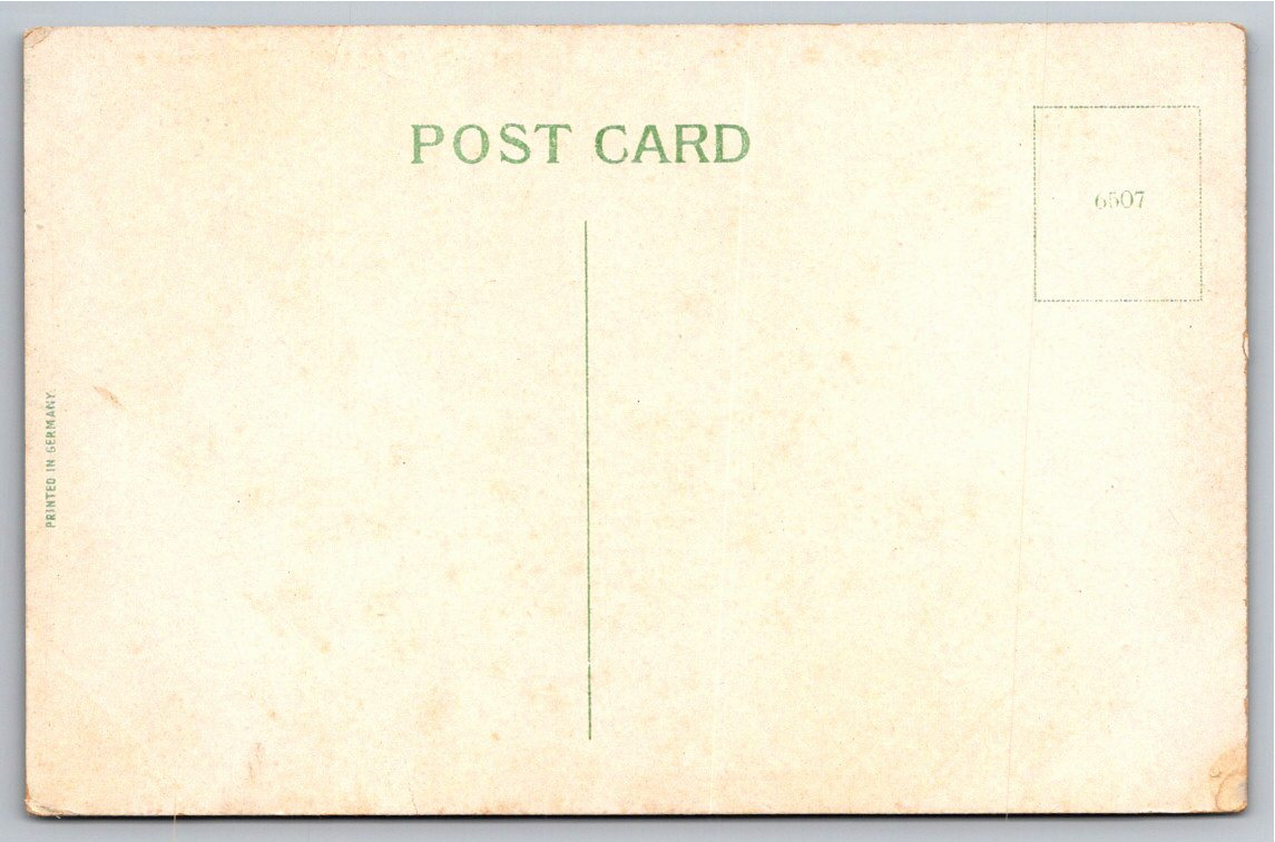 Vintage 1907 Thanksgiving Postcard: Embossed Pink Rose & Peaches - Back / Reverse View