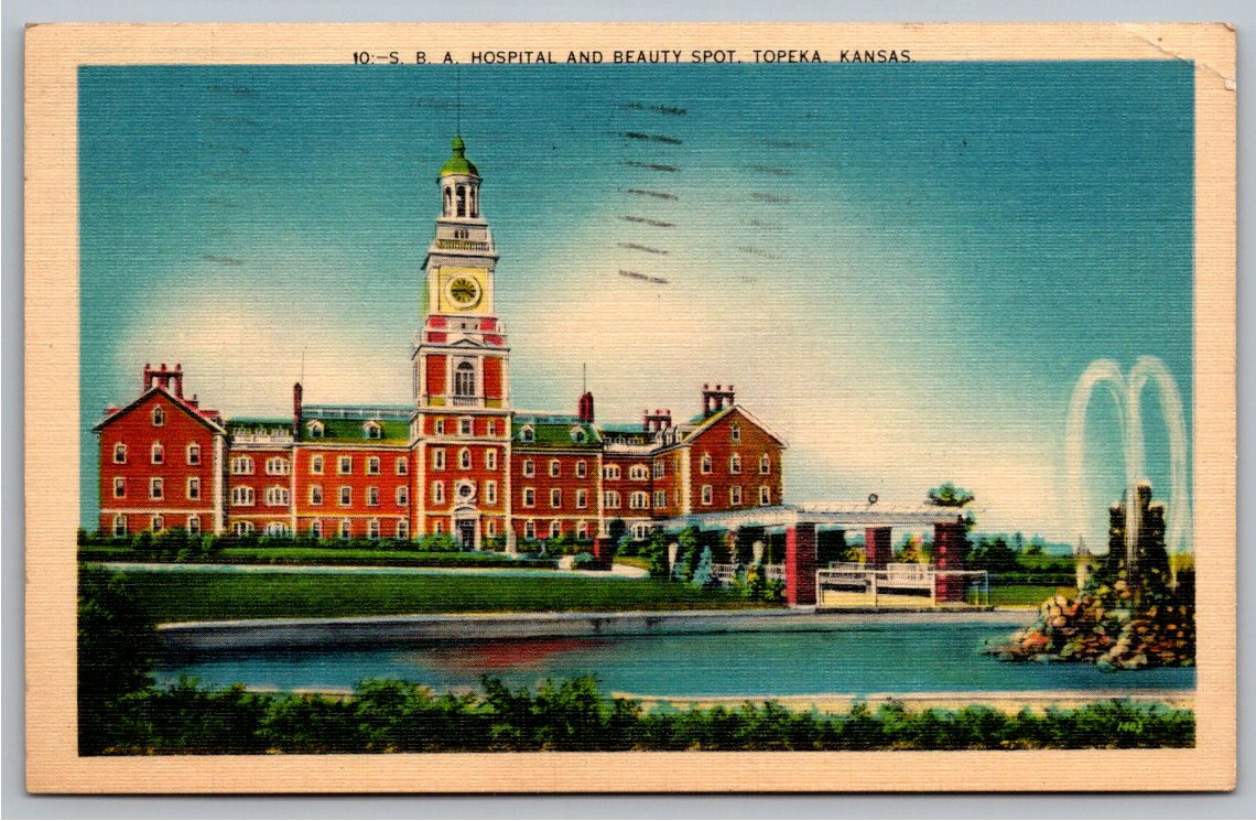 1943 SBA Hospital Beauty Spot Topeka Kansas Vintage Linen