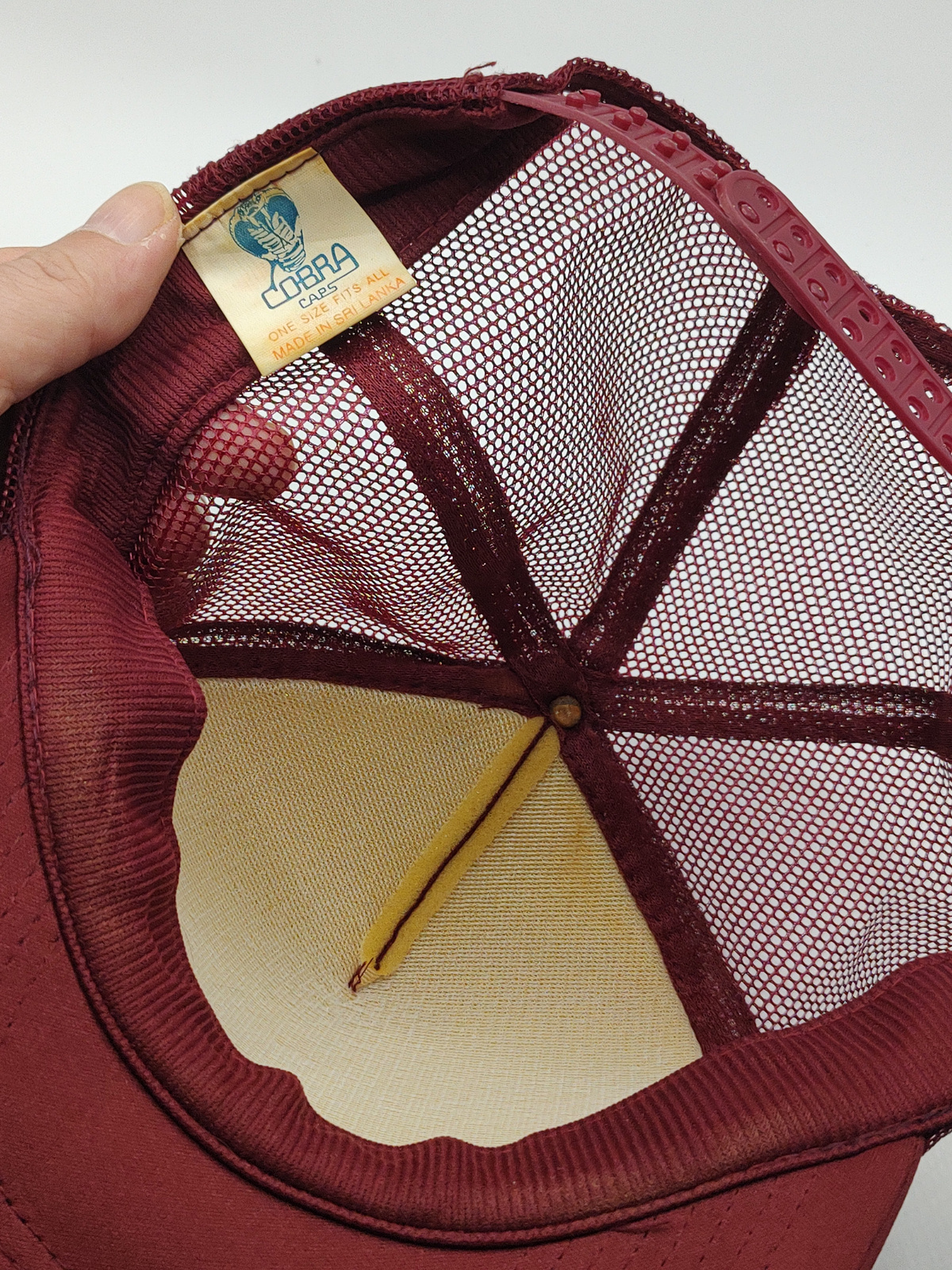 Vintage Reynolds Building Products Foam Trucker Hat Maroon - Angle / View 2
