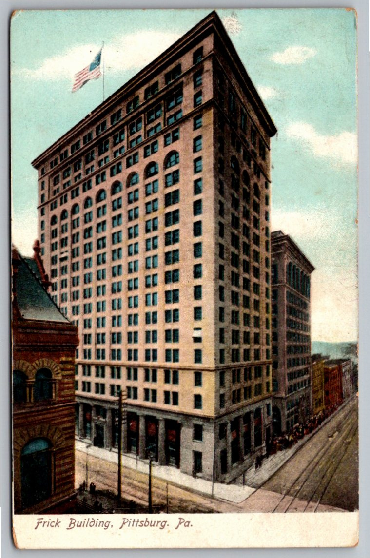 1907 Frick Building Postcard: Early Downtown Pittsburgh