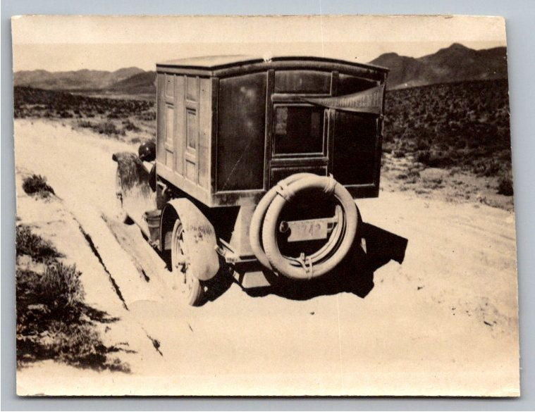 Vintage 1920s Custom Housecar Camper Nevada Desert Photo