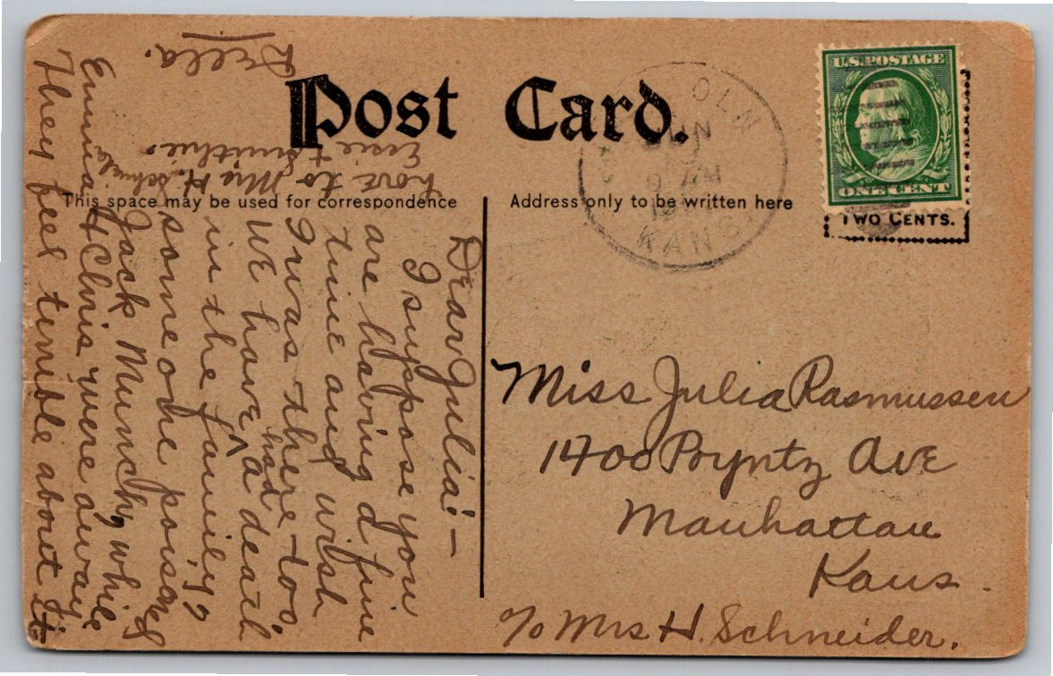 1907 R. L. Wells Whos Afraid Novelty Postcard | Vintage Elf - Back / Reverse View
