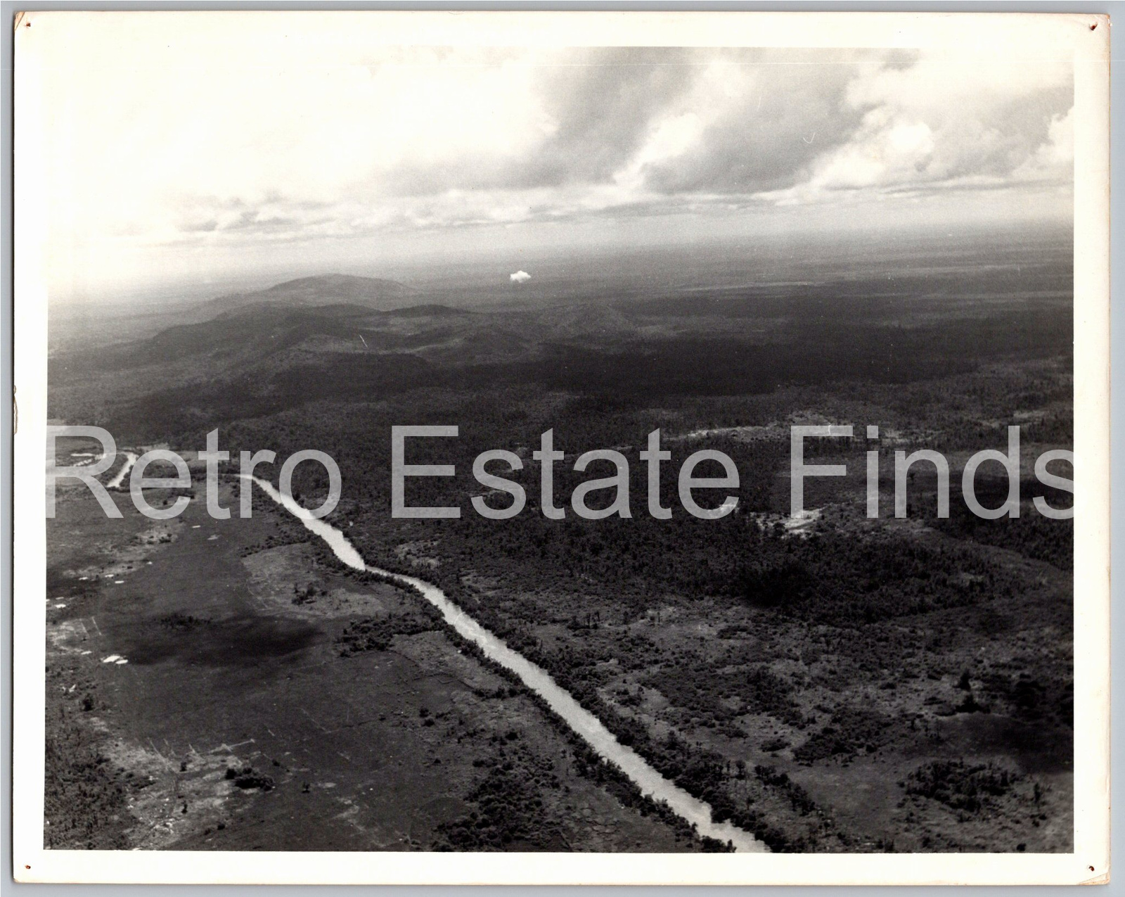 Vintage 1960s Vietnam War Aerial Recon River Bombing 8x10 Photo