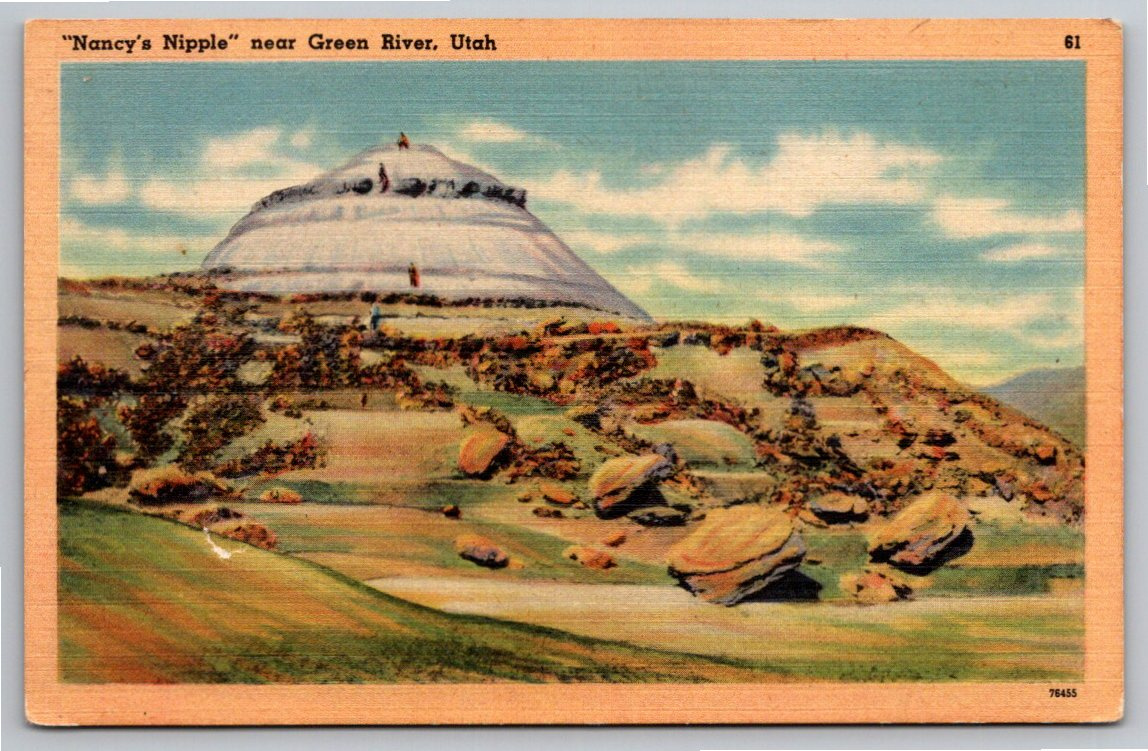 1940s Nancy's Nipple Linen Postcard | Green River, Utah Geology
