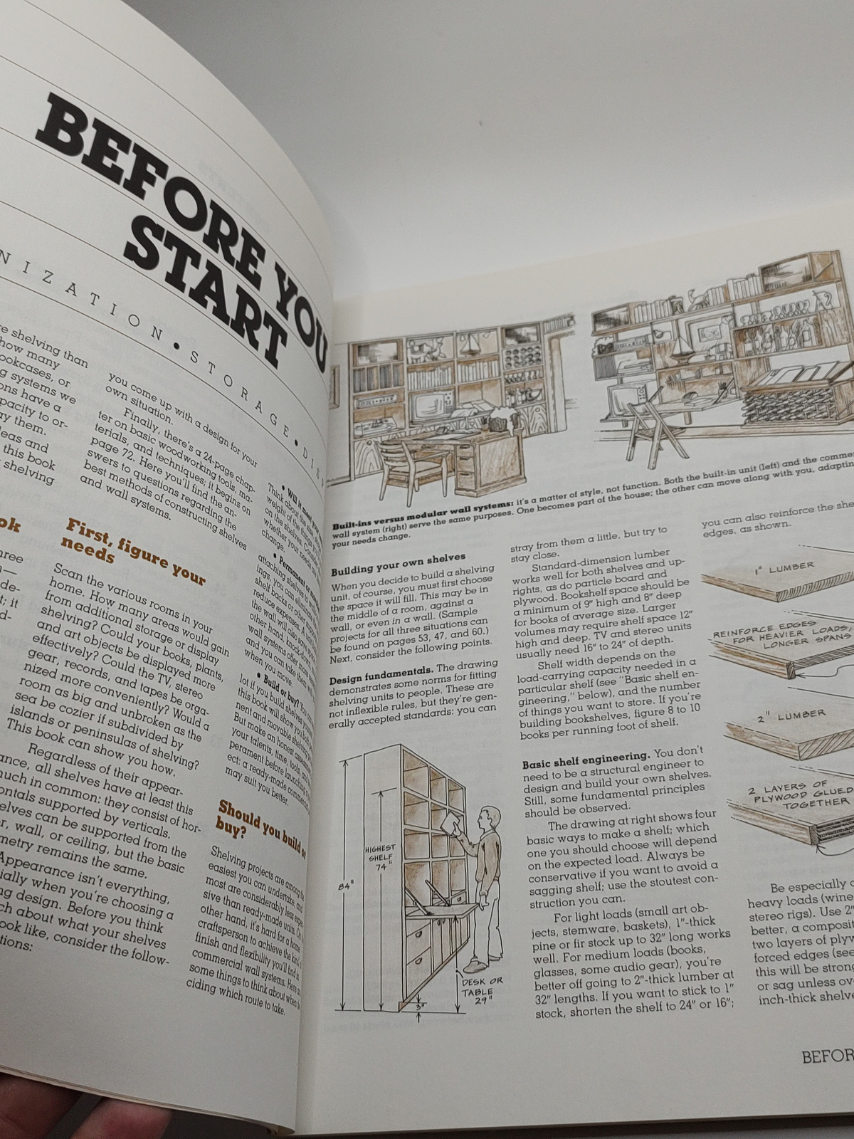 1981 Sunset Wall Systems & Shelving Vintage Woodworking Book - Angle / View 2